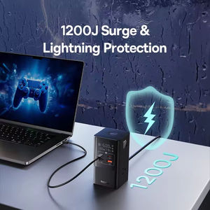 Cargador USB Rápido de <span class=keywords><strong>100W</strong></span>, Regleta de Enchufes 6 en 1, Estación de Carga de Escritorio, Protector de Sobretensión de 1200J para MacBook, iPhone 16, 15, Samsung - Product Image 5