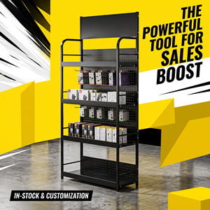 Rak <span class=keywords><strong>Display</strong></span> Logam untuk Ritel, Rak Lantai Bertingkat, Rak <span class=keywords><strong>Display</strong></span> Promosi untuk Perlengkapan Otomotif dan Toko Kelontong - Product Image 1