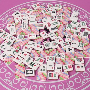 166 pièces de Mahjong américain à dos à carreaux, de qualité supérieure, sculptées <span class=keywords><strong>Dragon</strong></span>, 1,2 pouce, lisses, résistantes à l'usure, ensemble de tuiles pures pour jeu de table familial - Product Image 5