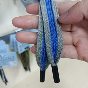 10mm 12mm 15mm Largeur Corde Double Tressé Plat Coton Drawcod Doux Vêtements Cordon Coton String Plat Coton À Capuche Cordon Cordons - Product Image 4