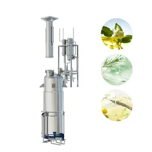 Extracteur automatique en acier inoxydable ASME Machine d'extraction par solvant d'huiles essentielles végétales à haute productivité