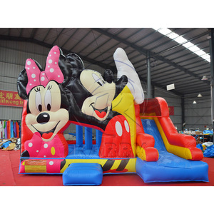 Château gonflable commercial à thème de dessin animé avec toboggan, en PVC durable, pour fêtes d'enfants, événements en extérieur, <span class=keywords><strong>location</strong></span>, certifié CE - Product Image 2