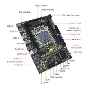Pandl ชุดเมนบอร์ดคอมพิวเตอร์ตั้งโต๊ะ X99-XD4 M-ATX ใหม่ชุดมาเธอร์บอร์ด Intel Xeon <span class=keywords><strong>E5</strong></span> <span class=keywords><strong>2670</strong></span> <span class=keywords><strong>V3</strong></span> DDR4 2670v3แรมชุดมาเธอร์บอร์ด X99 - Product Image 5