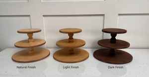 Mesa de soporte de pastel de madera rústica para exhibir pasteles, magdalenas y postres en bodas, fiestas o celebraciones caseras - Product Image 6