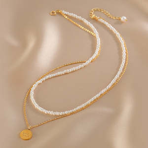 Collier de perles d'eau douce d'été pour femmes, chaîne de clavicule en perles naturelles - Product Image 2