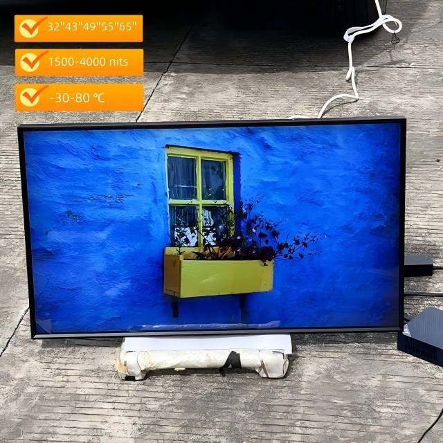 4K Outdoor IP66 Waterproof Touchscreen LCD Advertising Display 49 Wall Mount Freestanding SDK Education Retail Shopping Mall