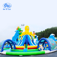 Parc aquatique gonflable sur le thème de l'octopus personnalisé, équipement de parc aquatique, toboggan aquatique, château aquatique, piscine pour enfants, matériau PVC, CE