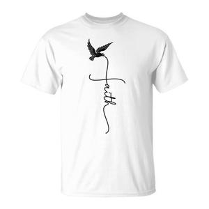 T-shirt unisexe à manches courtes avec croix de la foi chrétienne et col rond, cadeaux religieux pour l'église, imprimé en sérigraphie - Product Image 1