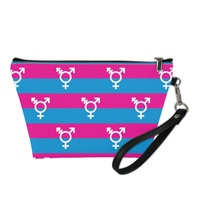Sac cosmétique personnalisé (Lindsay Design) à thème arc-en-ciel avec impression UV pour les voyages, le rangement sur coiffeuse et la vente au détail