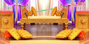 Pakistani Wedding Sangeet Night Stage Decoration Muslim Walima Sankheda <b>Swing</b>/Jhula Set Best punjabi Wedding Mehndi Stage Canada - Product Image 4