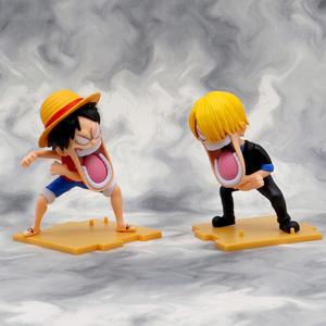 Figurines d'<span class=keywords><strong>action</strong></span> d'anime One Piece, poses amusantes, Luffy, Zoro, Sanji, décoration de bureau, <span class=keywords><strong>mini</strong></span> statues, modèle de collection pour les fans - Product Image 3