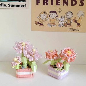 Bloques de Construcción Educativos de Micropartículas de Plástico PC, Pequeña Maceta de Flores Suculentas, Adorno, Juguete de Ensamblaje para Niños, Regalo - Product Image 2