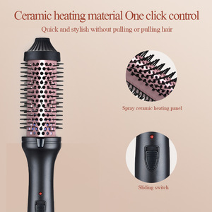 Brosse à friser chauffante de 1.5 pouces en céramique Tourmaline ionique fer à friser volumateur définition brosse thermique - Product Image 3