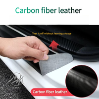 4 pièces Nouvelles barres de protection de seuil de porte de voiture en fibre de carbone, anti-rayures, autocollants de seuil de porte, autocollants de voiture Fitmen