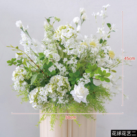 Backdrop Pernikahan Gaya Mori Alwaysbloom Besar, Bunga Sutra Buatan Mawar Daisy dengan Sentuhan Lembut untuk Restoran dan Panggung