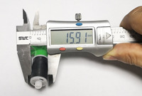 Rotor de pompe FX à 2 pôles, 6 pales, impeller L46, aimant OD35, aimant en ferrite OD16 L25mm, POM, arbre de 2mm, couleur blanc+vert, 50mm