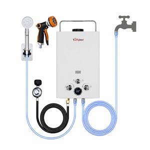 Chauffe-eau à <span class=keywords><strong>gaz</strong></span> portable pour le <span class=keywords><strong>camping</strong></span> en plein air, 6L, sans réservoir, avec kit de douche pour les voyages en <span class=keywords><strong>camping</strong></span>-<span class=keywords><strong>car</strong></span>, la randonnée - Product Image 1