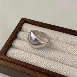 Minimalist 925 Sterling Silver Open <b>Ring</b> <b>Adjustable</b> Comfortable Smooth Dome Band <b>Ring</b> for Daily Wear Elegant Timeless Jewelry - Product Image 2