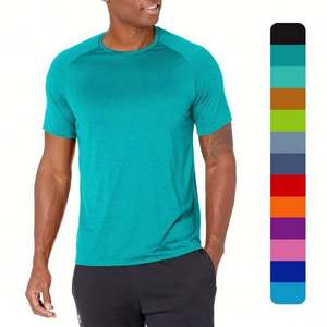 Camiseta Deportiva de Manga Corta para Hombre, 100% Algodón, Ligera, 200g, Secado Rápido, Transpirable, para Gimnasio y Fitness, Venta al Por Mayor - Product Image 1