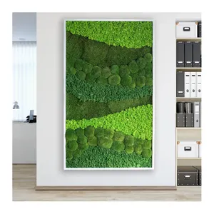 Linwoo Real Preserved Moss Wall Art Greensmart Dekor Artificial Moss Wall Panels And Natural Bark