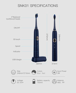 או-טיפוח Snk01 עמיד למים באיכות הטובה ביותר שיניים נקיות עמוקות נסיעות מותאם אישית סין שנזן מברשת שיניים חשמלית חדשה למתנה - Product Image 6