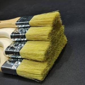 Pinceaux à peinture à manche en bois verni rouge, ensemble de pinceaux à peinture à queue rouge pour peintres et propriétaires de maisons - Product Image 3