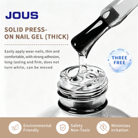 Colle à ongles solide épaisse non toxique sans HEMA, sans TPO, sans TMPTA, adhésif puissant pour ongles à presser, gel UV, gel souple