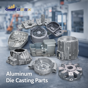 BOSX 비표준 OEM 정밀 알루미늄 다이캐스트 모터 엔드 벨 커버 부품 ISO 인증 공장 - Product Image 1