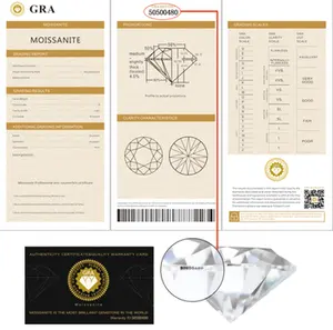 Starsgem all'ingrosso GRA certificato tutti i colori VVS Diamond Gem Stone prezzo competitivo Moissanite sciolta