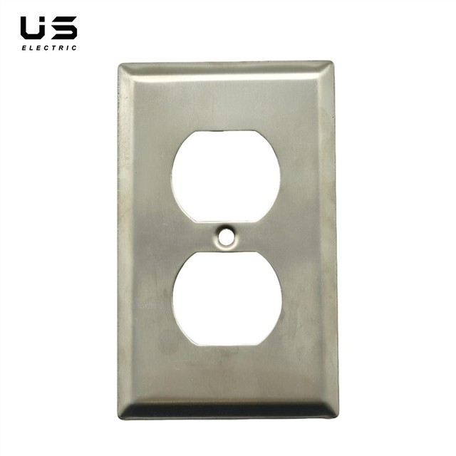 1-Gang Rectangle Duplex Electrical Outlet Wall Switch Kit PC Receptacle Face Plates Covers Light Switch Cover 10A 125V for US