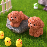 Mini chien en résine 3D, artisanat fait main, décoration DIY pour la maison des enfants, ornement animal de dessin animé