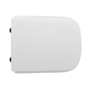 Sedile WC Rotondo Bianco 50,5 cm Lunghezza 37,5 cm Larghezza in Plastica Design Minimalista per Bagno - Product Image 1