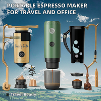 Machine à expresso portable à piles pour une utilisation en extérieur, idéale pour les voyages, pression de 19 bars, capacité de 1 tasse