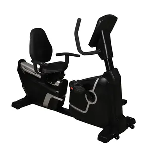 家用健身水平磁控制训练健身器材有氧运动旋转卧式自行车