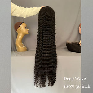 Natural Black 180% 13x4 Full <b>Frontal</b> <b>Wig</b> 20inch - 40inch human hair <b>lace</b> <b>wigs</b> - Product Image 4