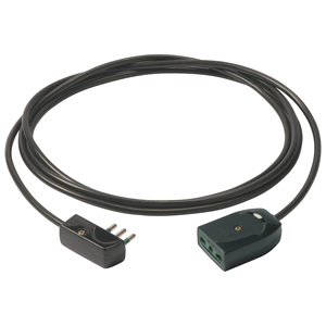 Câble d'extension 3G1 5M Noir avec prise plate, cordon d'alimentation - Product Image 1