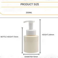 Bouteille moussante en PET mate et brillante de 100 ml, 250 ml, 300 ml, avec logo personnalisé, couleur macaron, pompe à mousse