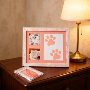 Kit de moulage d'empreintes d'<span class=keywords><strong>animaux</strong></span> DIY 2026 pour table, finition faux lin, avec tampons encreurs colorés, souvenir pour chat - Product Image 3
