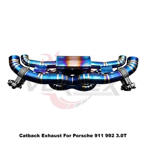 ท่อไอเสียแบบ Catback วาล์ว Vortex Blue Titanium สำหรับ Porsche 911 992 Carrera S 4S GTS 3.0T ปี 2019-2025 ชุดแต่งแบบติดตั้งได้โดยตรง - Product Image 2