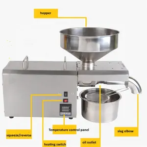 Prensa en frío de coco/soja/prensa de aceite de cacahuete máquina y las semillas de girasol máquina de fabricación de aceite