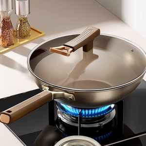 Poêle à frire antiadhésive de 32 cm, <span class=keywords><strong>Titan</strong></span> Pfanne, en titane et acier inoxydable, avec couvercle, compatible avec toutes les plaques de cuisson, y compris l'induction - Product Image 2