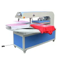 Máquina rotativa automática de impresión de pantalla textil, máquina de prensado térmico de energía neumática para camiseta 4, placa de trabajo, novedad