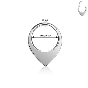 Pendientes de Aro <span class=keywords><strong>para</strong></span> <span class=keywords><strong>la</strong></span> <span class=keywords><strong>Nariz</strong></span> con Forma de Corazón en Acero Inoxidable 316, Plateados con Acabado Brillante, Diseño Sin Costuras <span class=keywords><strong>para</strong></span> Piercings Nasales, Joyería Corporal - Product Image 4