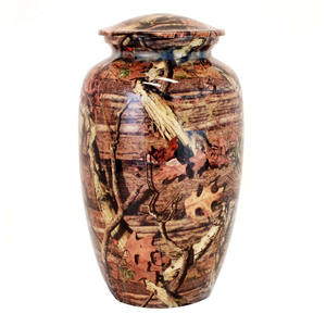 Urna Funeraria Clásica de Camuflaje para Cenizas, Urna de Aluminio de Camuflaje para Adultos, Urna Funeraria de 10.25 Pulgadas de Alto - Product Image 6