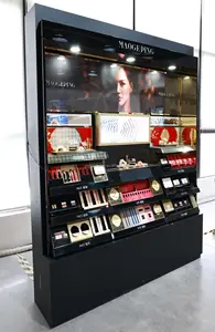Lüks perakende güzellik mağaza kozmetik mağaza mobilya makyaj wallbay ekran