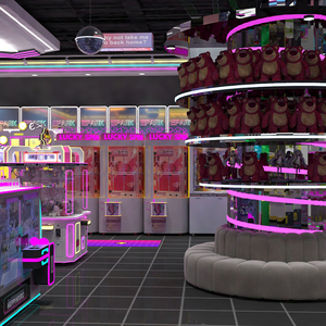 Công viên giải trí trong nhà đồng tiền hoạt động Arcade đồ chơi crnae máy đầy màu sắc Claw máy với tiền giấy - Product Image 5