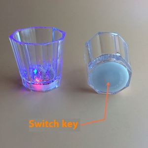 Hot Selling Led Glow Flashing Light up Small <b>Glasses</b> <b>Plastic</b> Luminous Cups Party Decorations - Product Image 3