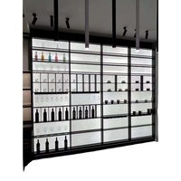Rak Penyimpanan Peralatan Dapur & Display Wine Modern dari Aluminium Metal VALUE WR-02, Material PC, Panel Belakang Kaca Bercahaya, Dapat Dikustomisasi
