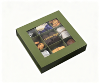 Boîte à gâteau personnalisée en papier, emballage alimentaire, boîte à brownie, boîte à donuts, boîte à gâteau carrée, emballage de boulangerie de luxe avec fenêtre
