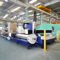 Machine de découpe laser à fibre CNC multifonctionnelle, longueur de tube 6 m, diamètre 350 mm 160 mm, pour la découpe de tuyaux et de plaques métalliques